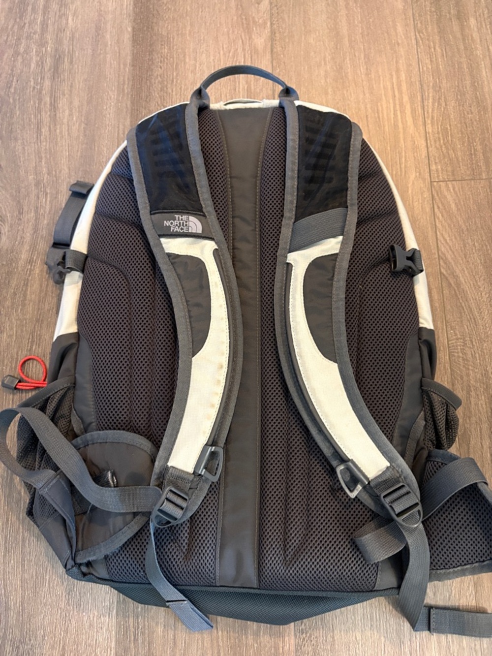 The North Face Gray, Black and Red Men’s Backpack with Front Bungee - Picture 2 of 6